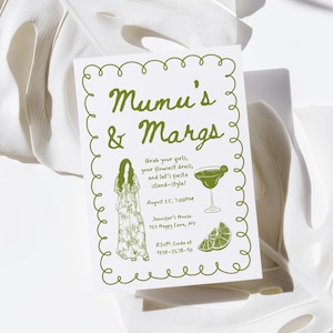 Mumu and Margarita Party Invitation, Editable Digital Invite for Girls Night, Instant Download Tropical Canva Template - P9