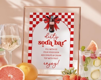 She&#39;s Ready To Pop Baby Shower Dirty Soda Bar Sign, Drinks Bar Sign, Customizable Digital Sign, Soda Pop Baby Shower Decor - BS21