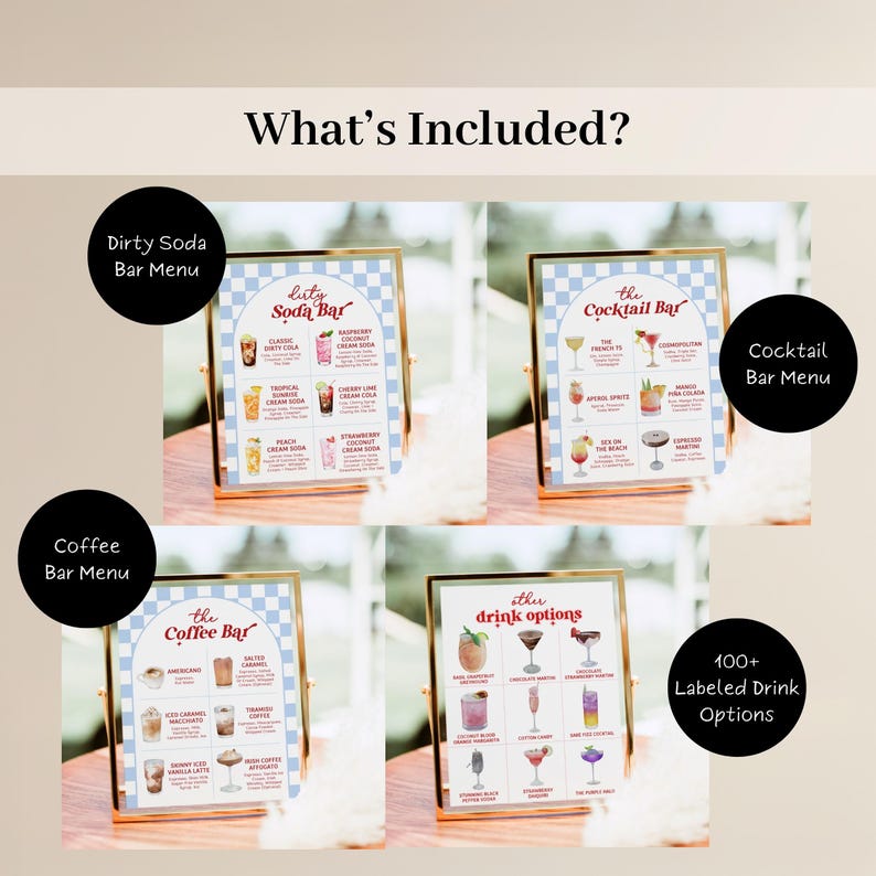 She's Ready To Pop Baby Shower Dirty Soda Bar Recipe Sign, Drinks Menu Sign, Customizable Digital Sign, Soda Pop Baby Shower Decor - BS101