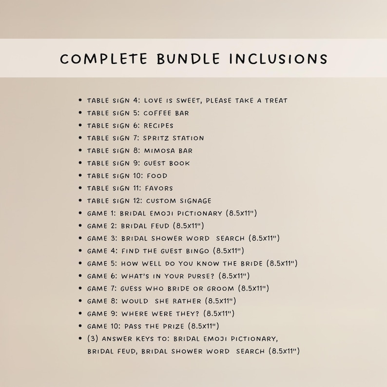 Love is Brewing Coffee Bridal Shower Bundle: Editable Invitations, Games, Signs (Digital Download) - BR1A1