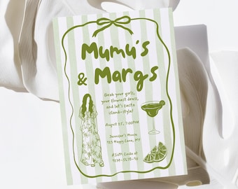 Mumu and Margarita Party Invitation, Editable Digital Invite for Girls Night, Instant Download Tropical Canva Template - P10