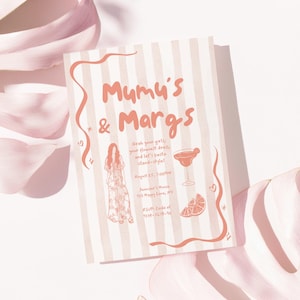 Mumu and Margarita Party Invitation, Editable Digital Invite for Girls Night, Instant Download Tropical Canva Template - P5b