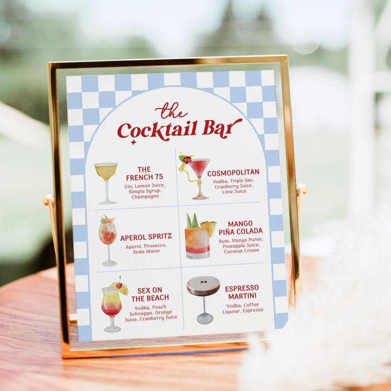 She's Ready To Pop Baby Shower Dirty Soda Bar Recipe Sign, Drinks Menu Sign, Customizable Digital Sign, Soda Pop Baby Shower Decor - BS101