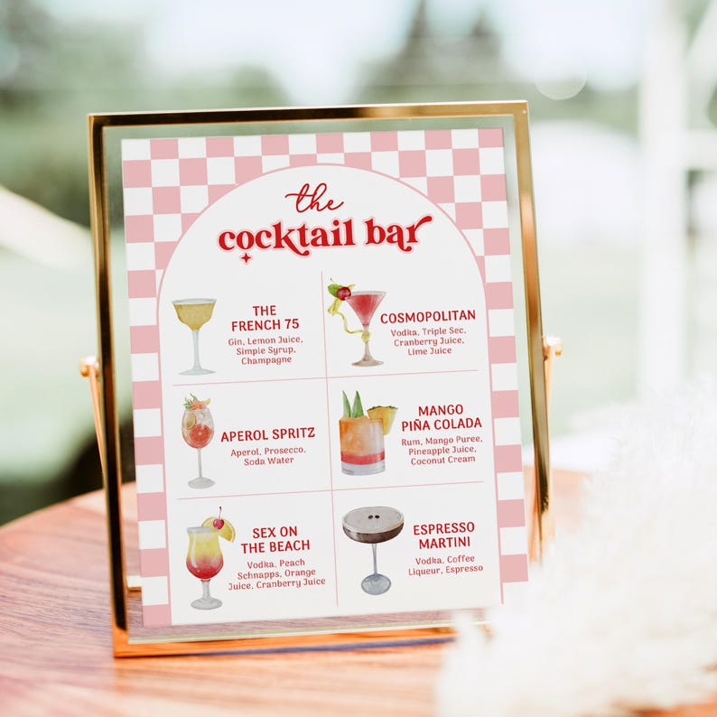 She's Ready To Pop Baby Shower Dirty Soda Bar Recipe Sign, Drinks Menu Sign, Customizable Digital Sign, Soda Pop Baby Shower Decor - BS22