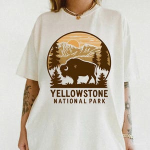 Yellowstone National Park T-shirt, Garment-Dyed Shirt, Yellowstone Gift, National Park Lover Shirt.