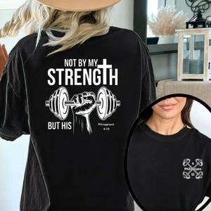 My Strength Christian Men Bible Shirt, Gym Workout Weightlifting Shirt, Matching Christian Shirt, Motivational Shirt