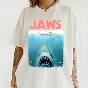 Jaws Fade Natural Adult Shirt Jaws Fade Tee Jaws Fade Shirt Jaws Fade