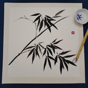 Chinese Bamboo Ink Painting – Original Xuan Paper Artwork