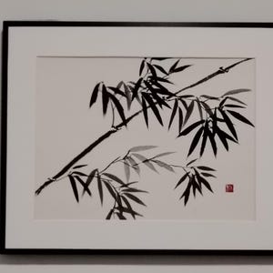 Original Bamboo Painting – Chinese Ink & Watercolor on Rice Paper