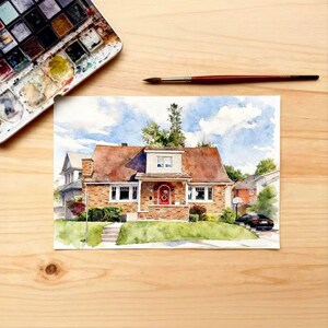 Custom Home Portrait,  First Home Art,Watercolor House Painting, Realtor Gift, Housewarming Sweet Sign