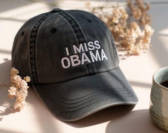 I Miss Obama Baseball Cap Embroidered Cotton Adjustable Dad Hat