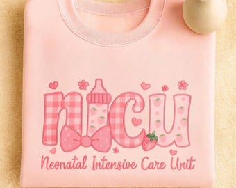 NICU Nurse Embroidered Sweatshirt, Nursing School Gift