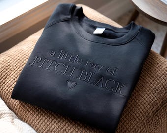 Embroidered Sarcasm Sweatshirt, Funny Dark Humor Gift