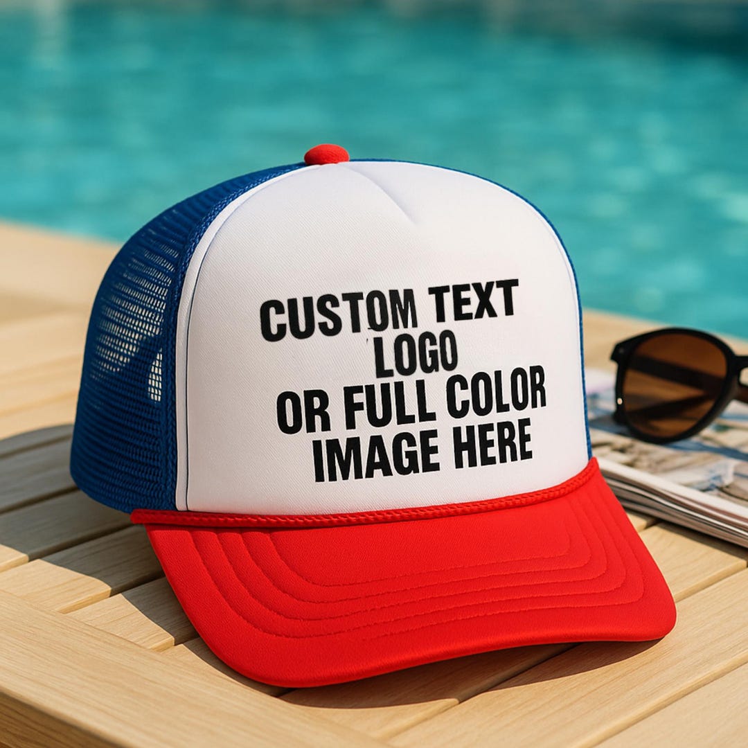 Custom Text Trucker Hat, Unisex Patriotic Design - Etsy