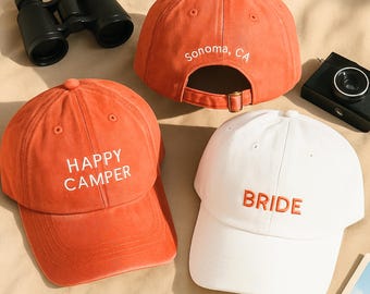 Custom Embroidered Bride Squad Baseball Cap, Bachelorette Party Gift