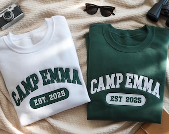 Custom Embroidered Camp Bachelorette Sweatshirt, Mountain Bride Tee