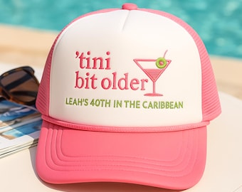 Custom Birthday Embroidered Trucker Hat, Trendy Birthday Girl Gift