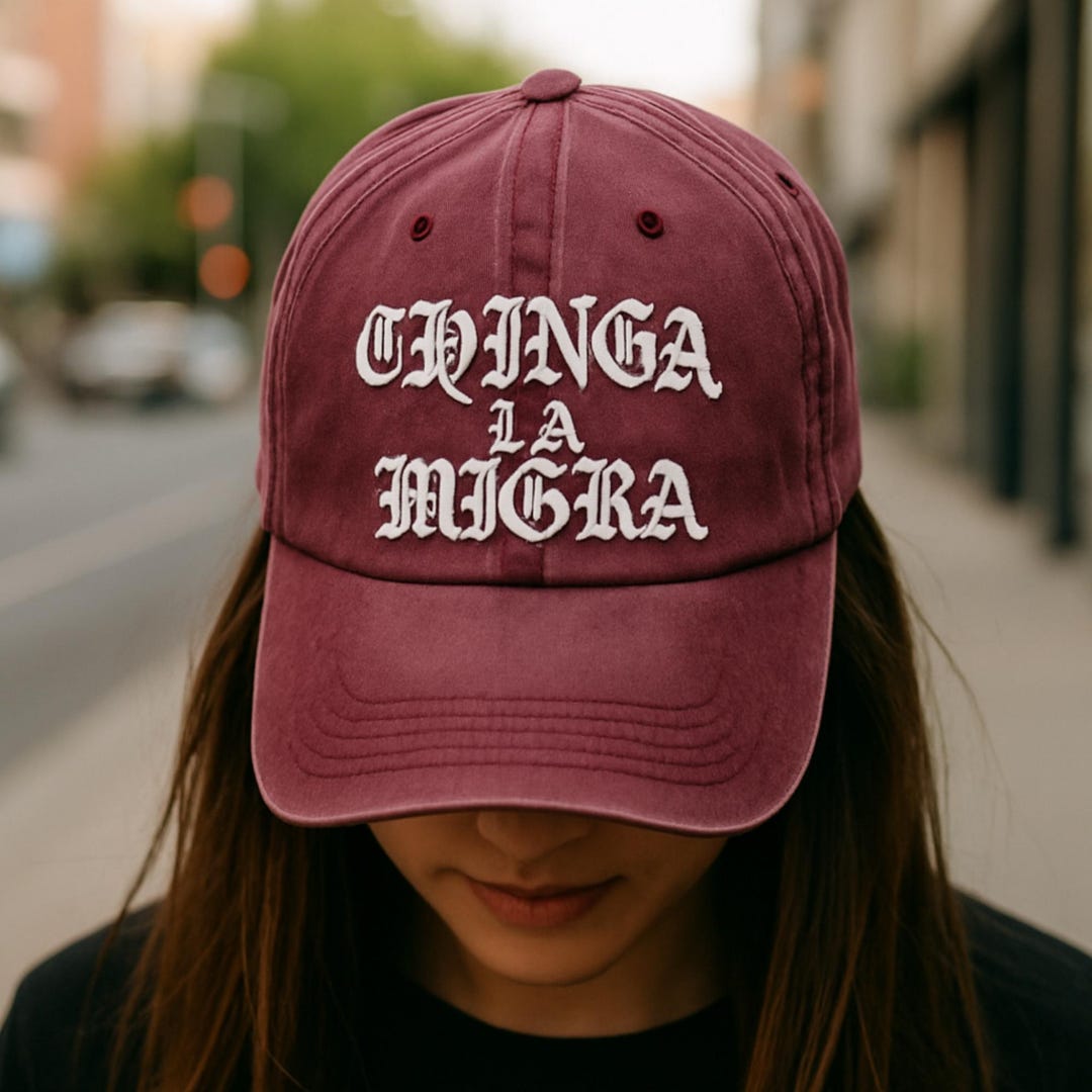 Chinga La Migra Embroidered Washed Hat, Political DACA Hat - Etsy