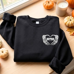 Embroidered Ortho Nurse Halloween Sweatshirt, Orthopedic Unit Crew Gift