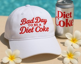 Diet Coke Embroidered Hat, Funny Trendy Baseball Cap
