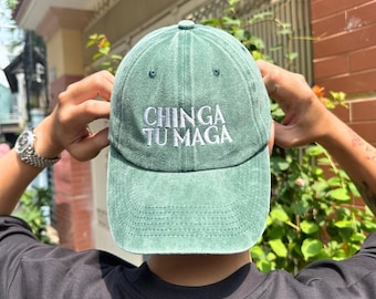 Embroidered Chinga tu MAGA Hat, Cap - Embroidred dad cap