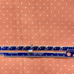 Vintage Orange und Weiß Tupfen Stoff, Stoff Meterware