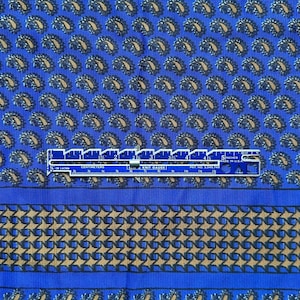 Vintage Fabric, Blue, White and Brown Designs 2 yards 44” Wide