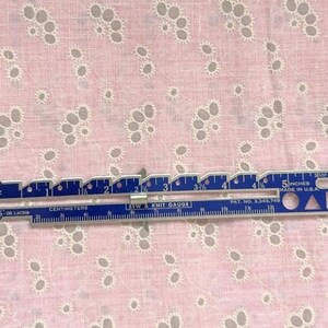 Vintage Pink and White Flocked Fabric, Fabric by the Yard