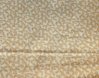 Vintage Calico Fabric: Yellow Floral Print, Springs Mills