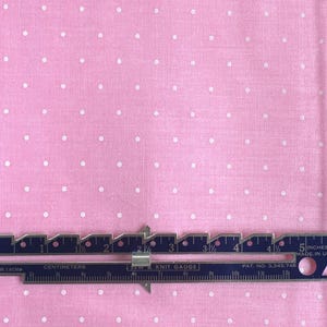 Vintage Rosa und Weiß Punkte Stoff, Stoff Meterware