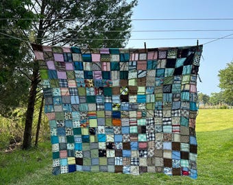 Vintage Quilt Top 69” x 62”