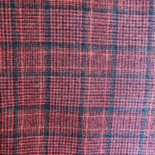 Vintage geruite wolmix, 54" breed