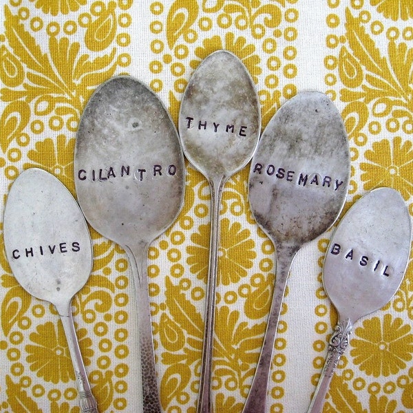 Antique Spoons Garden Markers Set