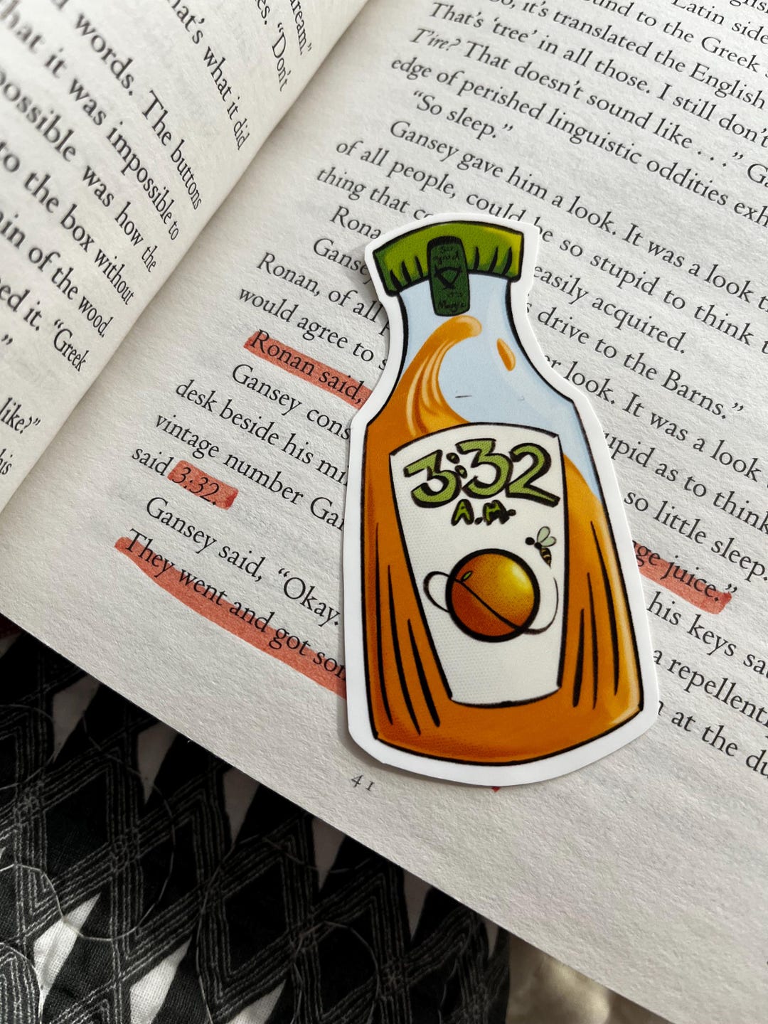 3:32 A.M. Orange Juice; the Raven Cycle Inspired Vinyl Sticker - Etsy