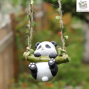 Decoración de animales, Panda balanceándose, Koala durmiendo, Adorno de Shiba Inu, Gato colgante, Adorno de jardín, Decoración de balcón, Adorno de patio, Decoración novedosa