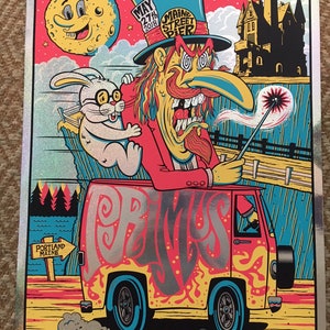 LES CLAYPOOL rare signed gig poster by artist Adam Turkel Florida St Petersburg Florida The State Theatre PRIMUS Oysterhead Lennon Delirium