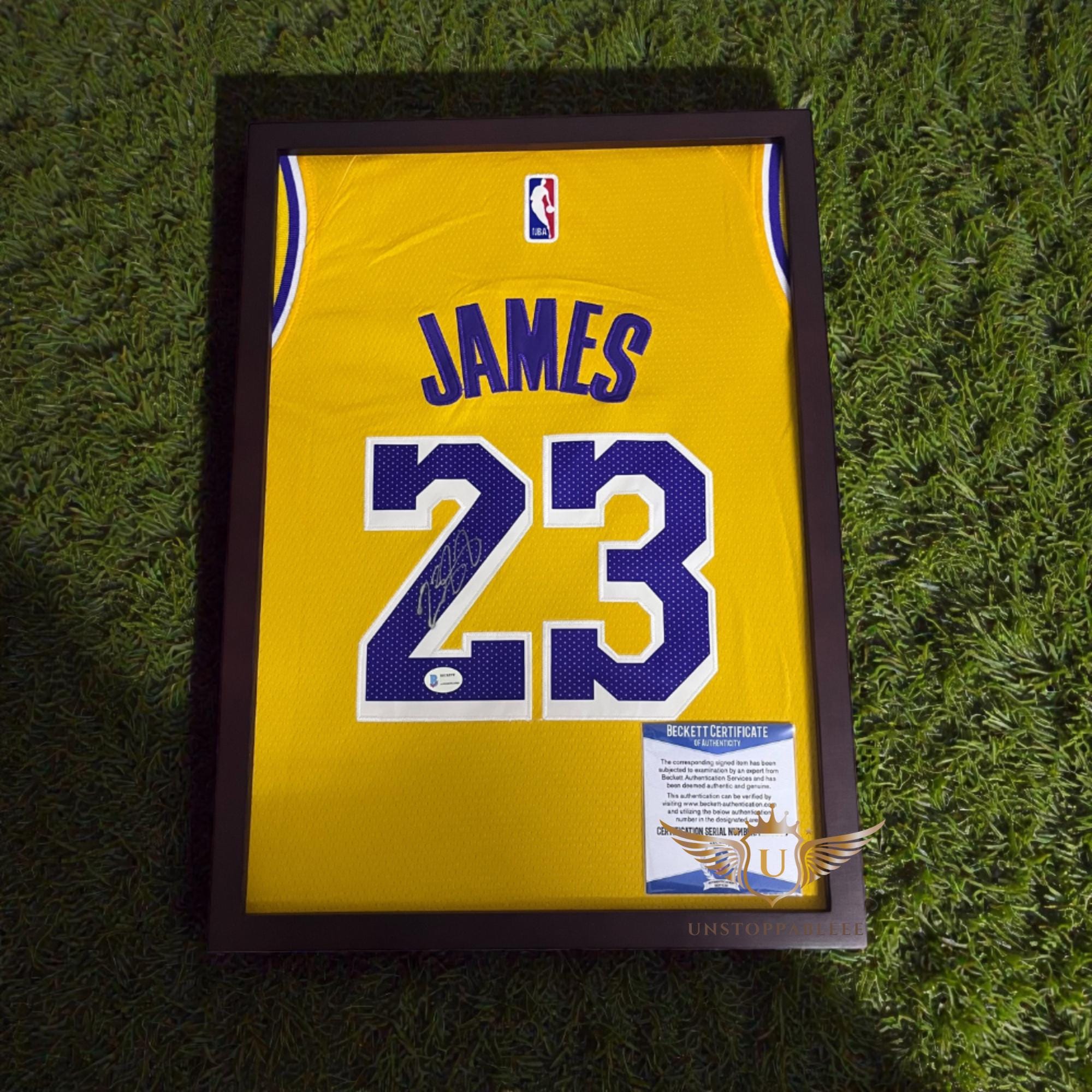 signed lebron jersey framed