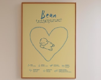 Funky Personalized Dog Print, Personalized Gift for Dog Lover, Colorful Pet Art, Custom Pet Print, Cute Pet Memorial, Pet Portrait, Pet Art