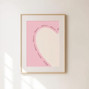Pilates Heart Art, Pilates Poster, Retro Pilates Wall Art, Pilates Studio Decor, Gift for Pilates Lover, Hot Girly Print, Fitness Wall Decor