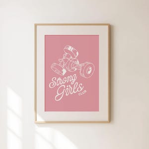 Club de Chicas Fuertes, Póster de Entrenamiento, Decoración de Gimnasio, Arte Mural de Pilates, Decoración de Estudio de Pilates, Arte Mural Femenino, Lámina de Bienestar, Decoración de Apartamentos imagen 6