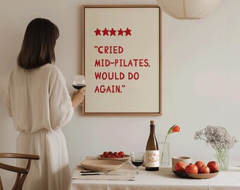 Plans for The Day Pilates Poster, Funny Pilates Wall Art, Pilates Studio Decor, Gift for Pilates Lover, Hot Girly Print, Fitness Wall Decor