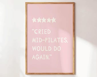 Plans for The Day Pilates Poster, Funny Pilates Wall Art, Pilates Studio Decor, Gift for Pilates Lover, Hot Girly Print, Fitness Wall Decor