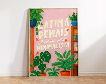 Aesthetic Latina Print, Spanish Poster, Spanish Quote, Latina Power, Trendy Mexican Wall Decor, Latina Pride, Latina Gifts, Apartment Decor