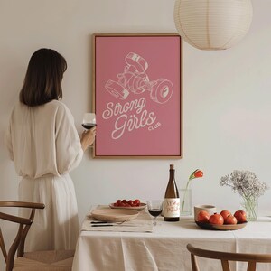 Club de Chicas Fuertes, Póster de Entrenamiento, Decoración de Gimnasio, Arte Mural de Pilates, Decoración de Estudio de Pilates, Arte Mural Femenino, Lámina de Bienestar, Decoración de Apartamentos imagen 5