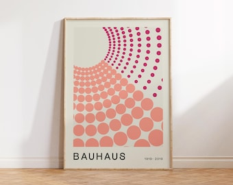 Bauhaus Print, Bauhaus Poster, Geometric Art, Colorful Print, Modern Apartment Decor, Minimalist Art, Abstract Wall Art, Exhibition Poster
