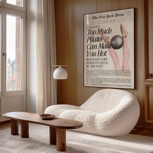 Too Much Pilates Can Make You Hot - Fun Pilates Wall Art - Studio Decor - Cute Gift for Pilates Lovers & Teachers image 7