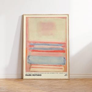 Mark Rothko Print - Pastel Soft Painting Large Abstract Wall Art for Living Room & Office Wall Art -  Pink Canvas Home Decor - Home Gifts