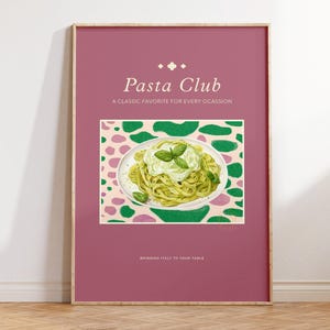 Kitchen Prints - Retro Pasta Prints - Vintage Mid Century Modern Kitchen Wall Art and Prints - Italian Food Art - Perfect for Home Decor