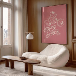 Club de Chicas Fuertes, Póster de Entrenamiento, Decoración de Gimnasio, Arte Mural de Pilates, Decoración de Estudio de Pilates, Arte Mural Femenino, Lámina de Bienestar, Decoración de Apartamentos imagen 3