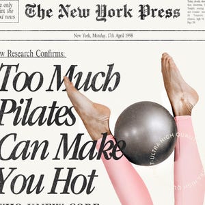 Too Much Pilates Can Make You Hot - Fun Pilates Wall Art - Studio Decor - Cute Gift for Pilates Lovers & Teachers image 2
